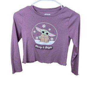 Star Wars Baby Yoda Christmas top, girls size XL (14/16)